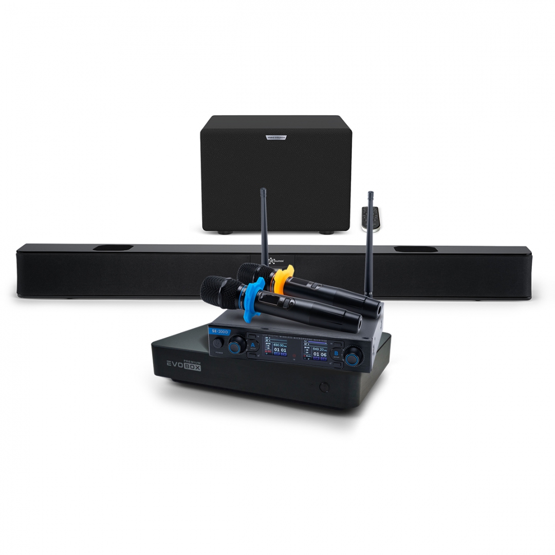 Hi-End караоке-система EVOBOX Premium + EvoSoundBar (саундбар с караоке) в Озерске