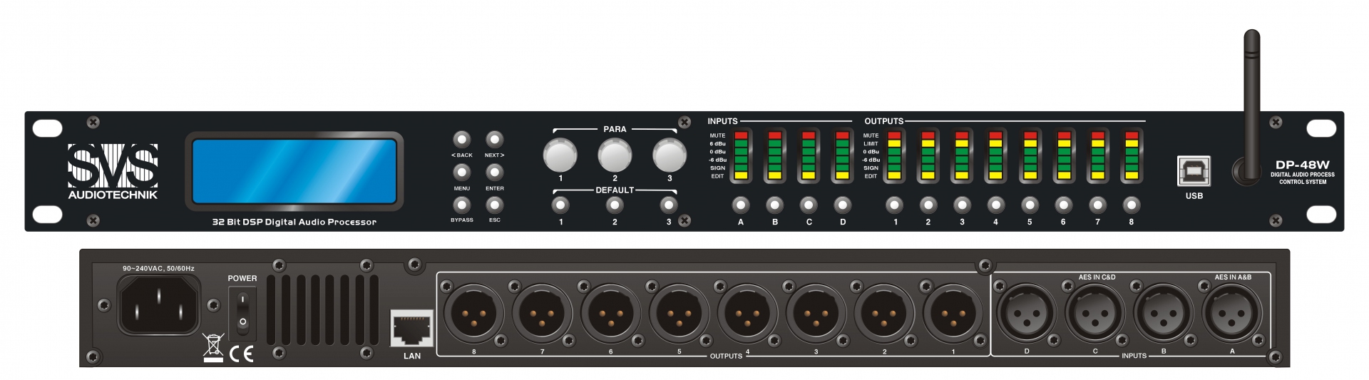 SVS Audiotechnik DP-48W Цифровой процессор: 4 входа 8 выходов в Озерске